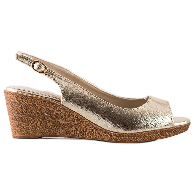 Goodin Alkalmi ék szandál aranysárga