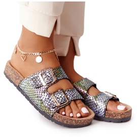 MSMG Fekete Boa szandál parafa talpon sokszínű MSMG Fekete Boa szandál parafa talpon sokszínű