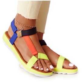 MSMG Női szandál Gumitalpán Tarka Idegen sokszínű