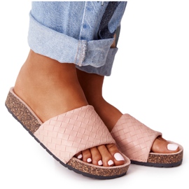 MSMG Bőr papucs parafa talpán Világos rózsaszín Catalina MSMG Bőr papucs parafa talpán Világos rózsaszín Catalina