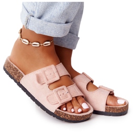 MSMG Velúr papucs a parafa talpán Világos rózsaszín Jennifer MSMG Velúr papucs a parafa talpán Világos rózsaszín Jennifer