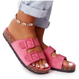 MSMG Rózsaszín Jennifer Suede papucs parafa talpon MSMG Rózsaszín Jennifer Suede papucs parafa talpon