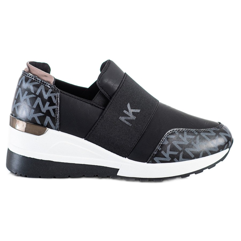 SHELOVET Csúsztatható fekete cipők