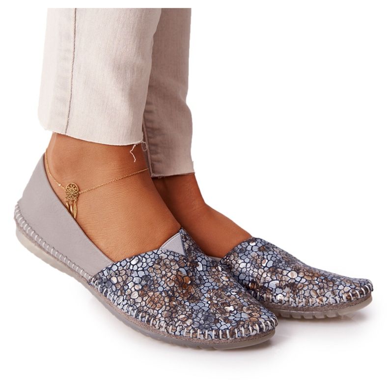 Női bőr balerinák Maciejka 01930-86 Ashen sokszínű