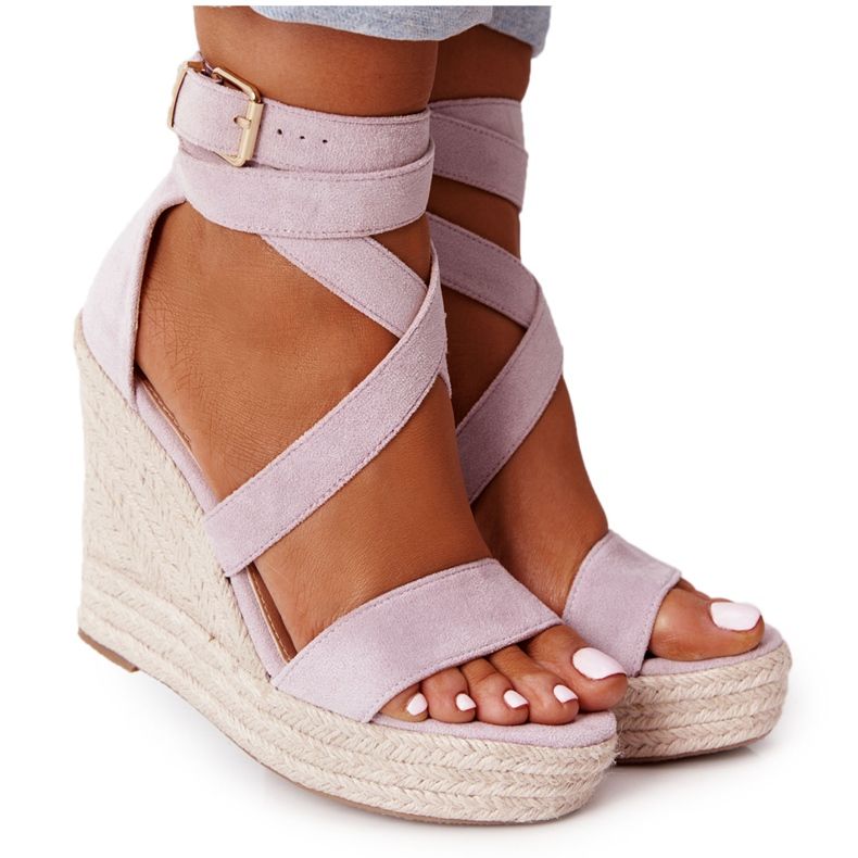 MSMG Ék szandál fonott lila Lanzarote ibolya