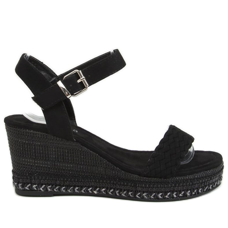 Fekete LL-31 Fekete ék szandál