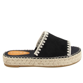Fekete női espadrilles fekete 6095 Black bézs Fekete női espadrilles fekete 6095 Black bézs