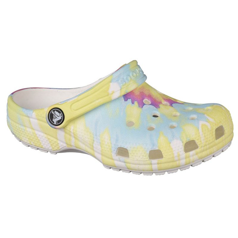 Crocs Classic Tie-Dye Graphic K Clog Jr 205451-94S sokszínű sárga