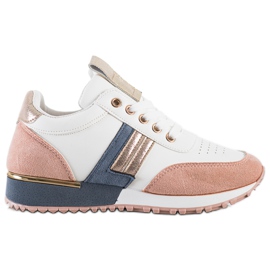 SHELOVET Cipők velúrbetéttel fehér sokszínű