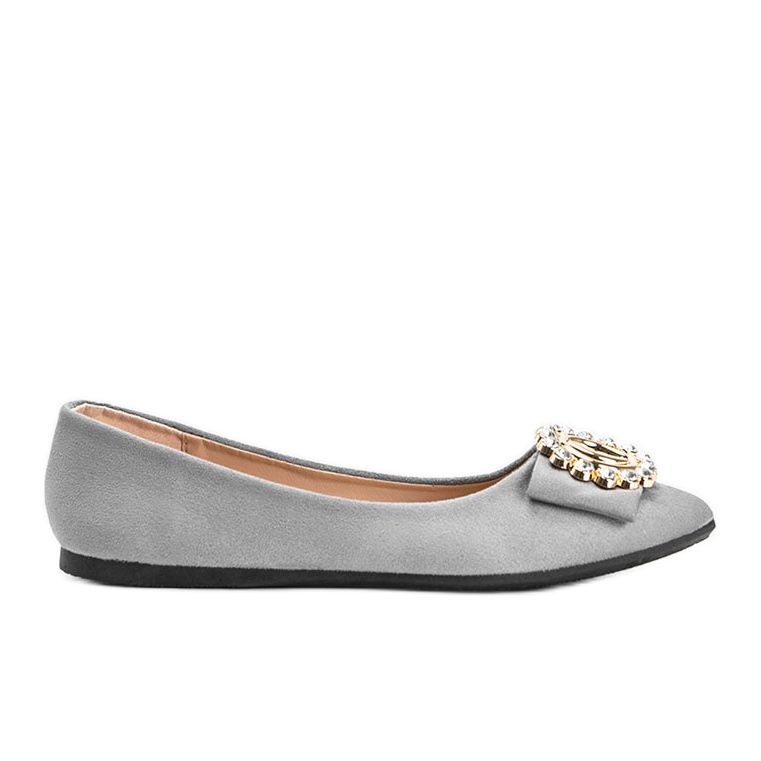 Ciara kövekkel díszített szürke balerinák