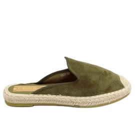 Zöld 4821 Zöld espadrilles női papucs