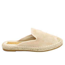 Női bézs espadrilles 4821 Bézs papucs