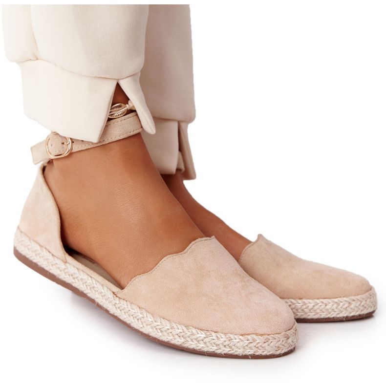 S.Barski Suede espadrilles on Straw Sole S. Bararski Beige bézs