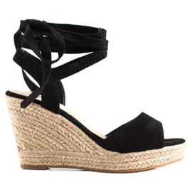 Sabatina Kötve Szandál Ék fekete Sabatina Kötve Szandál Ék fekete