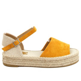 Espadrilles nyitott orrú méz A663-ESP-1 Sárga bézs