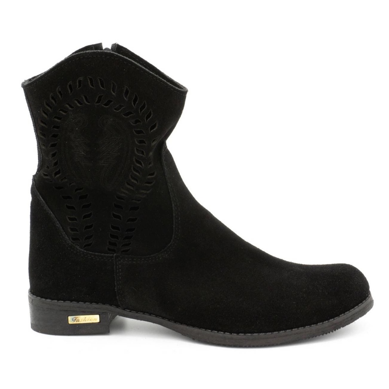 Olivier Női áttört Cassie csizma fekete