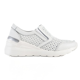 Goodin Fehér bőr csúszós cipők Goodin Fehér bőr csúszós cipők