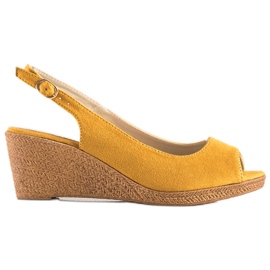 Goodin Alkalmi ék szandál sárga Goodin Alkalmi ék szandál sárga