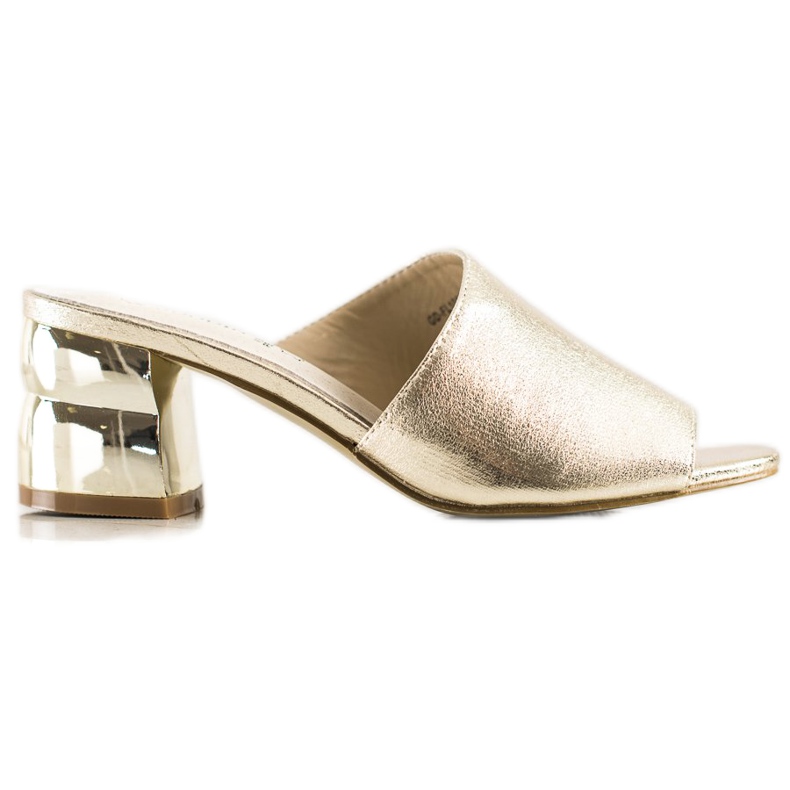 Goodin Papucs dekoratív sarokkal aranysárga