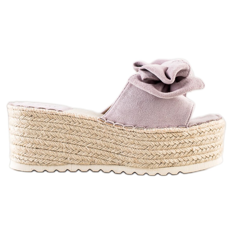 SHELOVET Papucs a platformon, íjjal ibolya