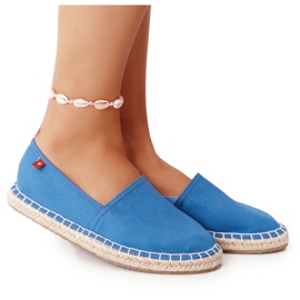 Big Star Espadrillák fonott talpán, nagy csillag DD274A152 kék