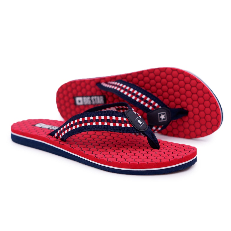 Női papucs Papucs Big Star Red DD274A252 piros sötétkék