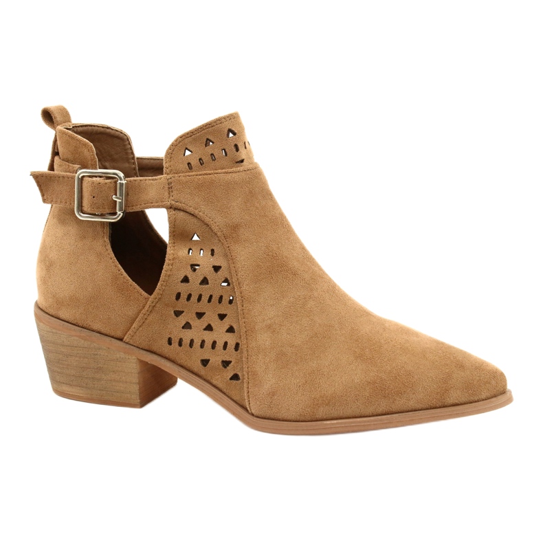 FB1 Női csizma magas sarkú velúr csattal Camel Esen barna FB1 Női csizma magas sarkú velúr csattal Camel Esen barna