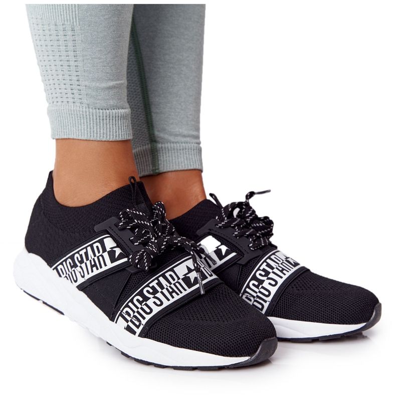 Női sportcipő Memory Foam Big Star HH274359 Fekete fehér