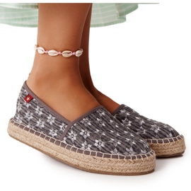 Espadrilles fonott platformon Big Star AA274680 szürke
