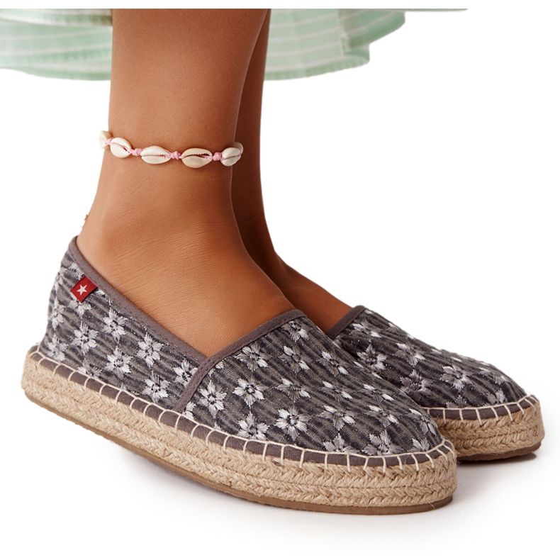 Espadrilles fonott platformon Big Star AA274680 szürke