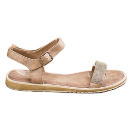 S. BARSKI Szandál köbös cirkónium -dioxiddal S.BARSKI barna