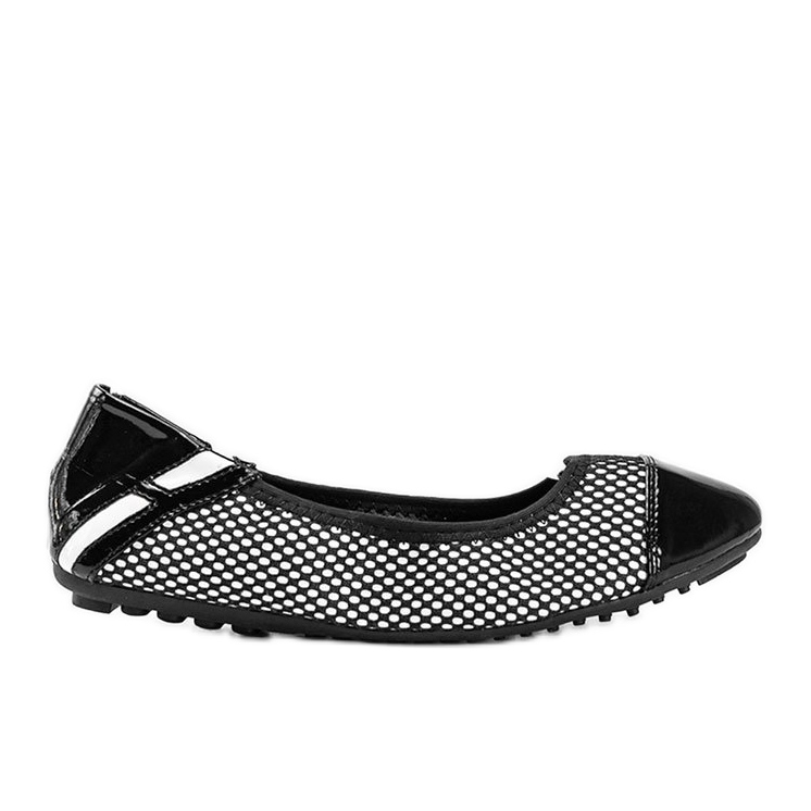 Fekete lakkozott Debbie balerinák fehér