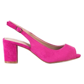 Goodin Velúr szandál egy bárban rózsaszín