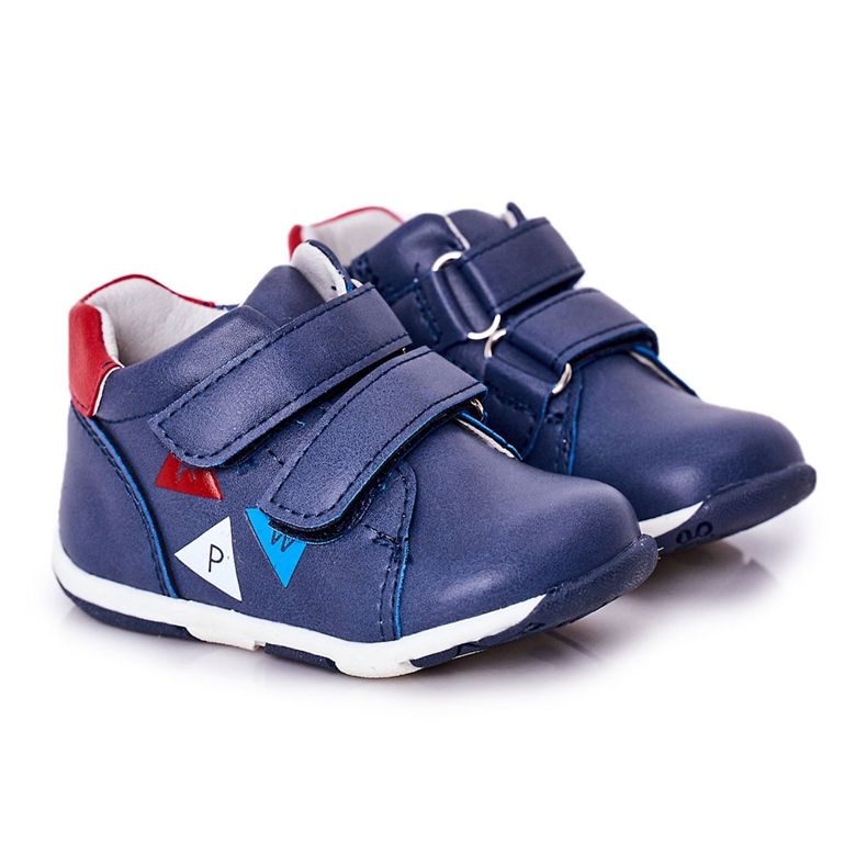 Apawwa Gyermek Brogues tépőzárral Navy Blue Milo kék