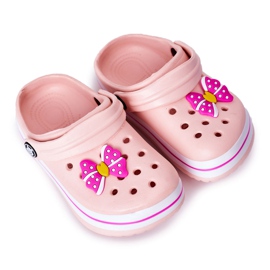 Gyermek habpapucs Crocs Pink Lazy Day rózsaszín