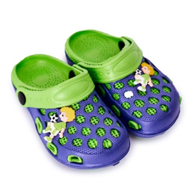 Gyermek habpapucs Crocs Navy Blue-Green Jupiter sötétkék zöld