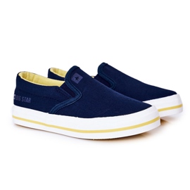 Gyermek csúszós Big Star HH374011 Navy Blue Slip-On cipők kék