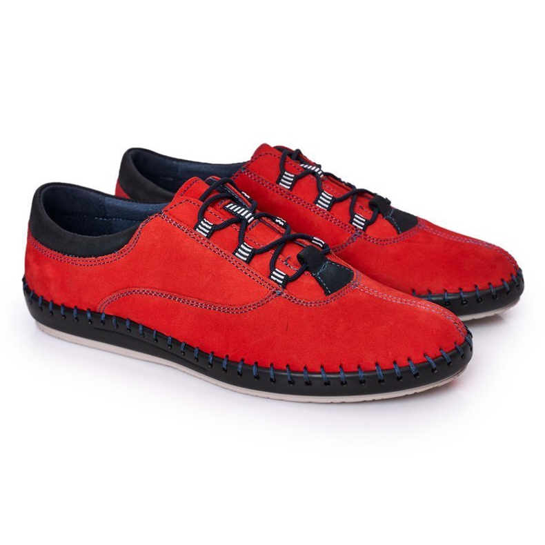 Bednarek Polish Shoes Férfi bőrcipő Bednarek Red piros