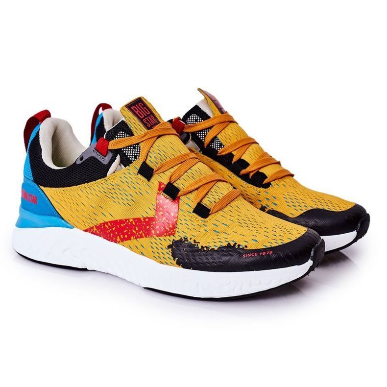 Férfi sportcipő Memory Foam Big Star HH174237 Orange narancssárga sokszínű