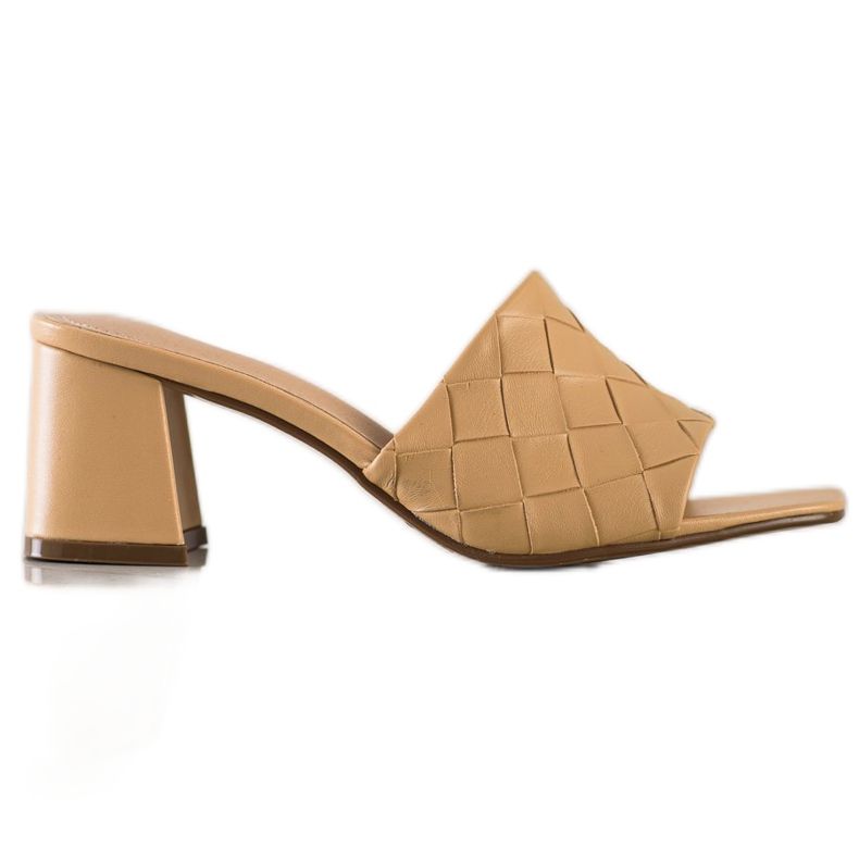 SHELOVET Steppelt bézs papucsok