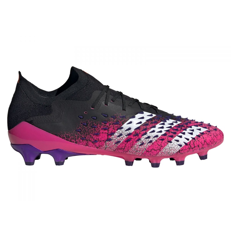 Adidas Predator Freak.1 Low Ag M FZ3751 futballcipő fekete, fekete, rózsaszín fekete
