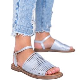 Barna Sun fényes kék szandál rózsaszín Barna Sun fényes kék szandál rózsaszín