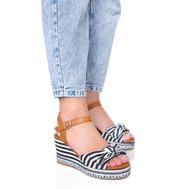 Kék -fehér ékű Dulce szandál