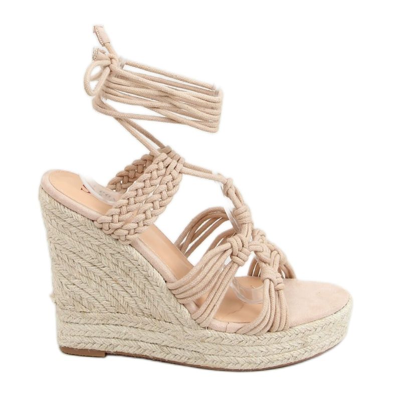 Espadrilles ék fonott boho bézs M319P Nude Espadrilles ék fonott boho bézs M319P Nude