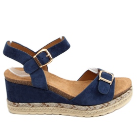 YL93 Sötétkék espadrillák ékeken YL93 Sötétkék espadrillák ékeken