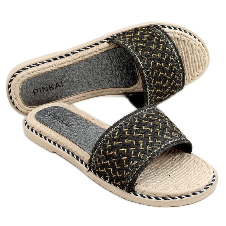 Fekete női fekete papucs LS002 Fekete