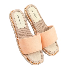 Női velúr barackos papucs 1096 Narancs sokszínű Női velúr barackos papucs 1096 Narancs sokszínű