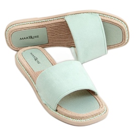 Női velúr menta papucs 1096 Zöld