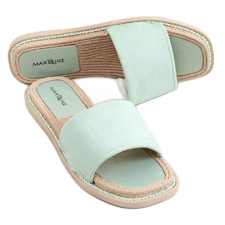 Női velúr menta papucs 1096 Zöld