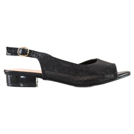 Sabatina Áttört szandál alacsony sarkú cipőben fekete Sabatina Áttört szandál alacsony sarkú cipőben fekete